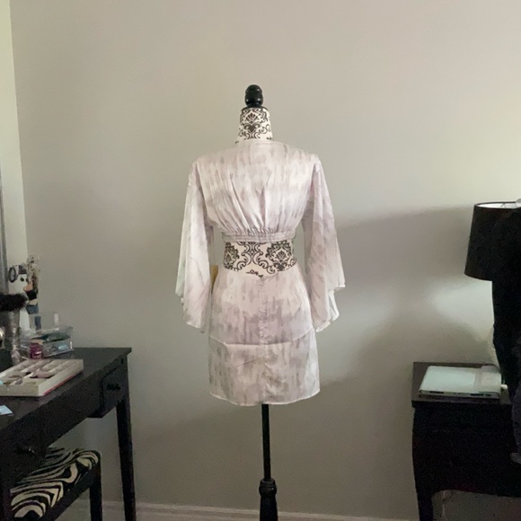 Rayon white sheer cut out dress - Picture 4 of 7